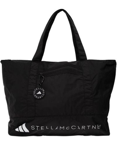 adidas By Stella McCartney Stilvolle logo shopper tasche - Schwarz