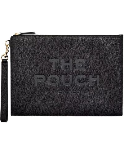 Marc Jacobs Cuero gran pouch - Negro