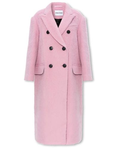 Stand Studio Double-Breasted Coats - Pink