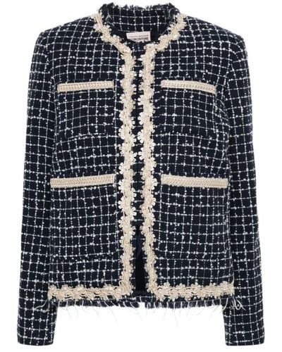 Semicouture Tweed Jackets - Blue
