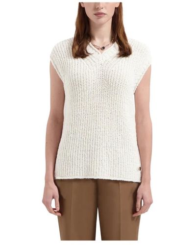 OLAF HUSSEIN Knitwear > v-neck knitwear - Blanc