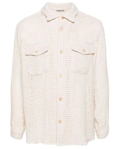 AURALEE Shirts > casual shirts - Blanc
