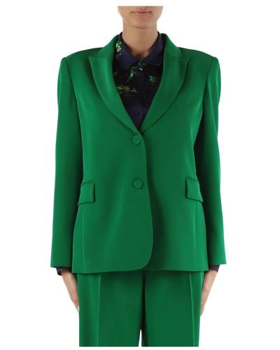 Elena Miro Einreihige jacke aus stretchstoff - Grün