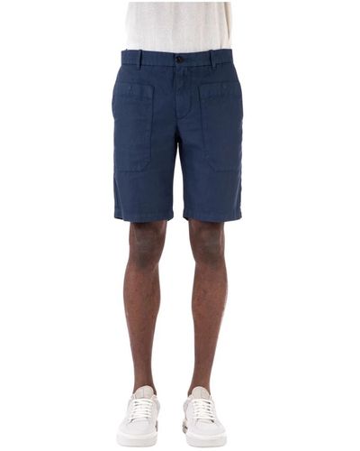 Eleventy Shorts blu con maxi tasche