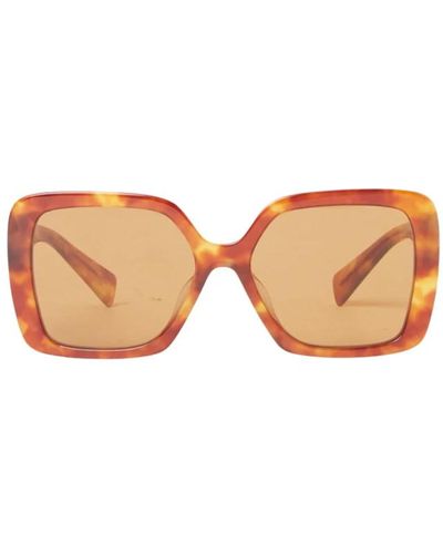 Miu Miu Tortoiseshell sonnenbrille mit quadratischem rahmen - Pink