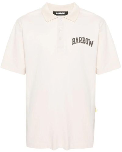 Barrow Zerstörter effekt polo shirt - Weiß