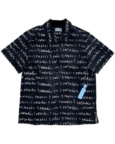 3.PARADIS Shirt mit logo-applikationen - Blau