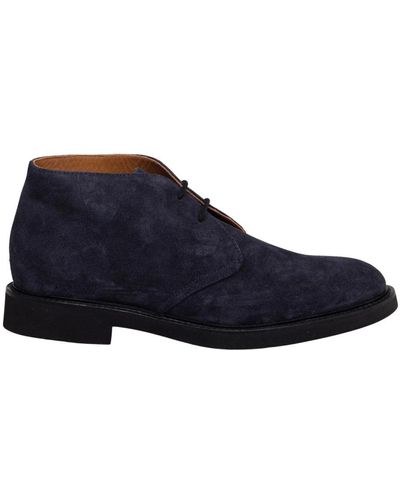 Doucal's Lace-Up Boots - Blue