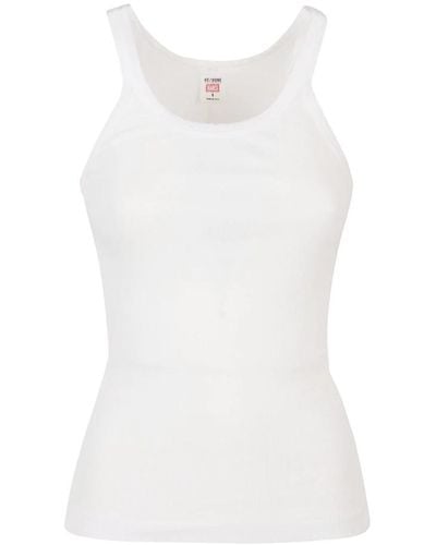 RE/DONE Sleeveless Tops - White