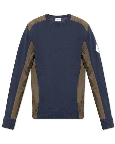Moncler Sweater with logo - Bleu