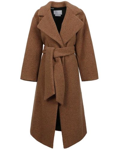 Harris Wharf London Coats > belted coats - Marron