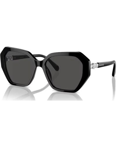 Swarovski Schwarze/dunkelgraue sonnenbrille