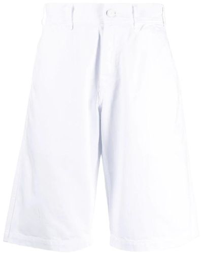 Raf Simons Shorts in denim bianchi a lunghezza ginocchio - Bianco