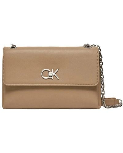 Calvin Klein Cross Body Bags - Natural