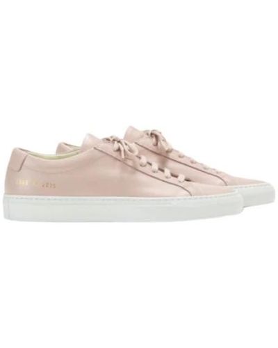 Common Projects Blush leder-sneakers mit weißer sohle - Natur