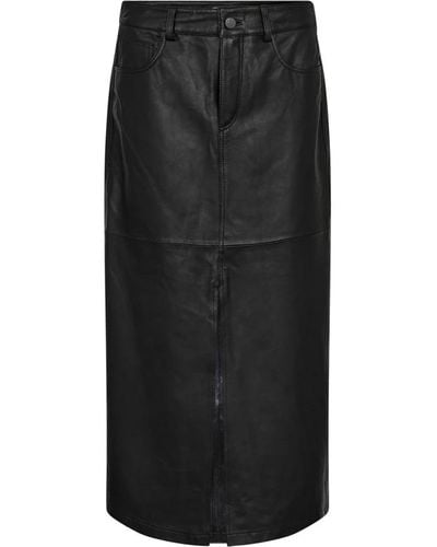 co'couture Leather Skirts - Black