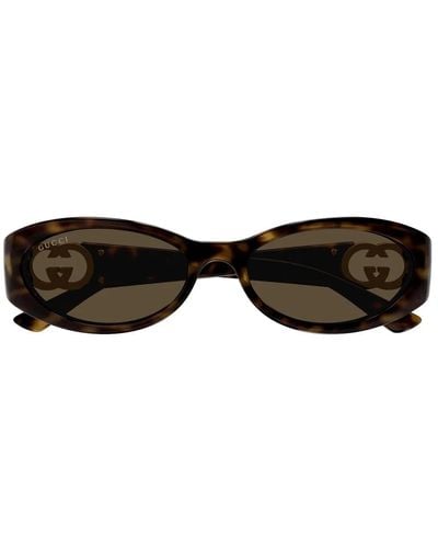 Gucci Vintage delförmige sonnenbrille gg1660s - Braun