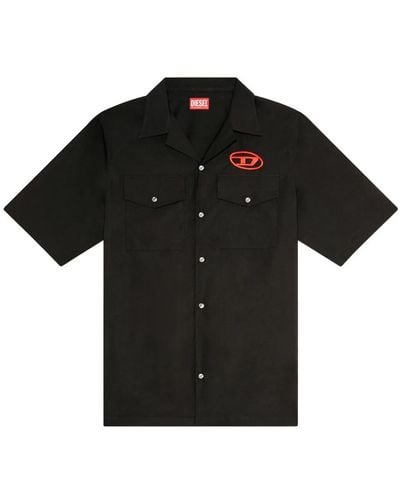 DIESEL Short Sleeve Shirts - Black