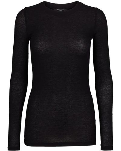 Bruuns Bazaar Camiseta de manga larga negra para mujer - Negro