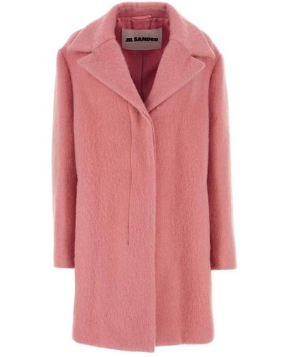 Jil Sander Lussuoso cappotto rosa in lana