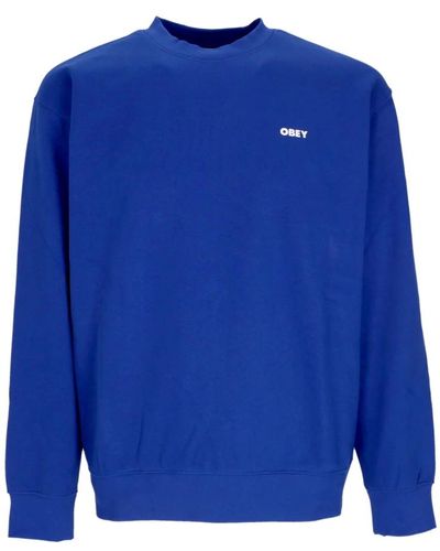 Obey Kühner premium crew fleece sweatshirt - Blau