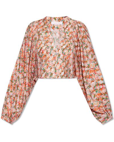See By Chloé Top with floral motif - Rosa