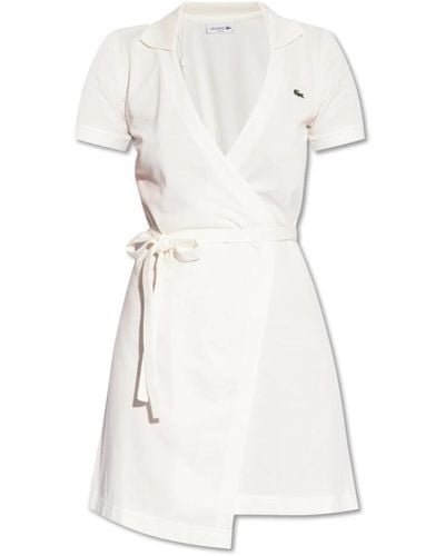 Lacoste Kleid mit logo - Weiß