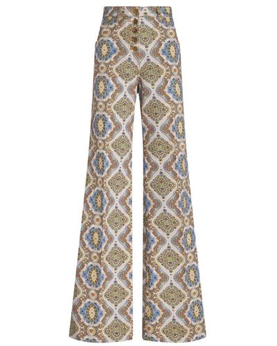 Etro Wide Trousers - Natural