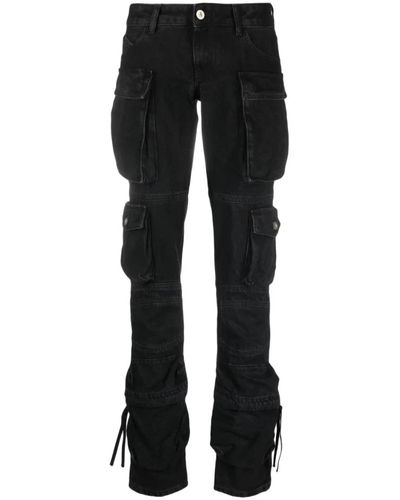 The Attico Jeans cargo neri da donna - Nero