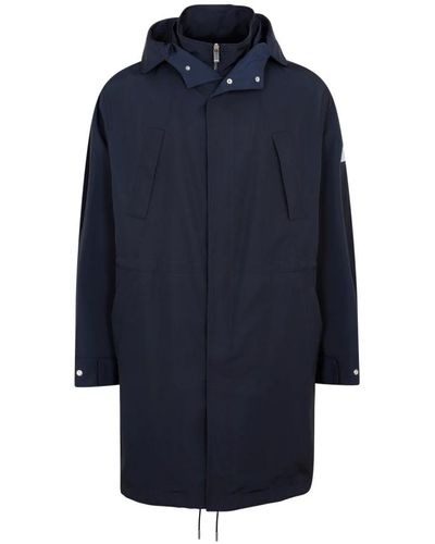 Dior Homme hooded parka coat - Blu