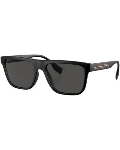 Burberry Stilvolle rechteckige sonnenbrille dunkelgrau - Schwarz