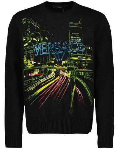 Versace City lights langarm pullover - Grün