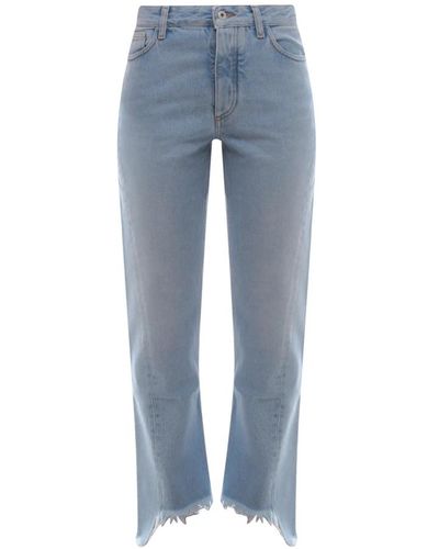 Off-White c/o Virgil Abloh Jeans cropped - Blu