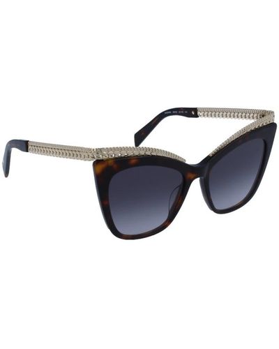 Moschino Iconici occhiali da sole con lenti a gradiant - Blu
