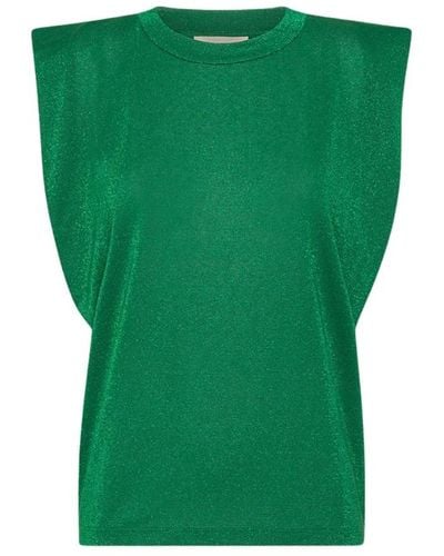Momoní Lurex jersey crew-neck top - Verde