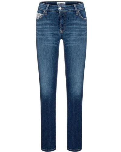 Cambio Jeans denim blu medio con dettaglio in pietra