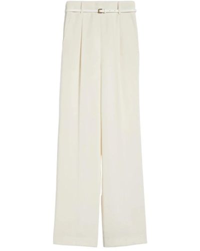 Max Mara Studio Trousers > wide trousers - Blanc