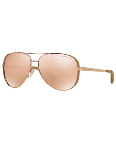 Michael Kors Rose gold chelsea sonnenbrille mit farbigen gläsern - Pink