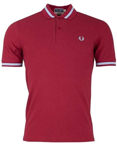 Fred Perry Reissues Original Single Tipped Polo Oxblood 924 42 - Red