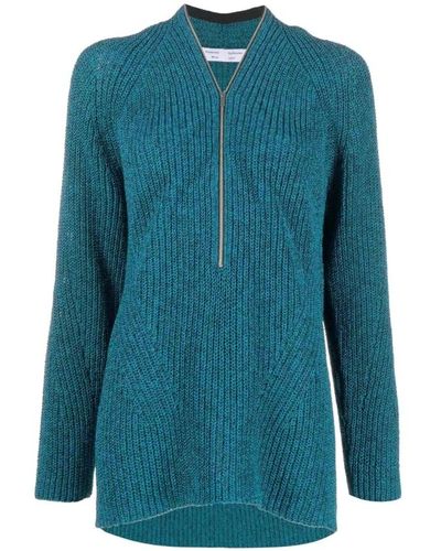Proenza Schouler Knitwear > v-neck knitwear - Bleu