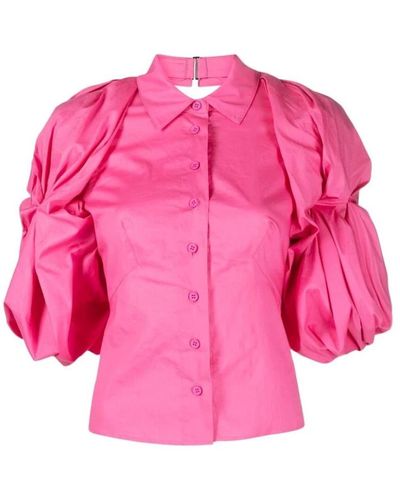 Jacquemus Rosa baumwollmischung shirt mit ausschnitten - Pink