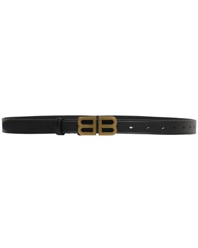 Balenciaga BB Vegan Leather Belt - Schwarz