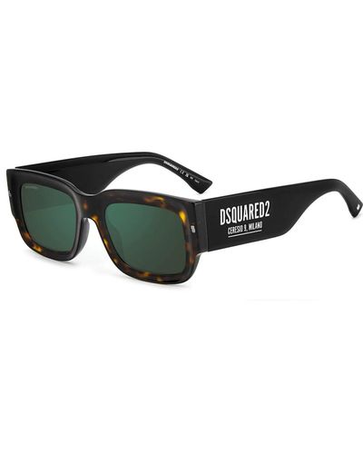 DSquared² Gewagte sonnenbrille mit ahornblatt-design - Grün