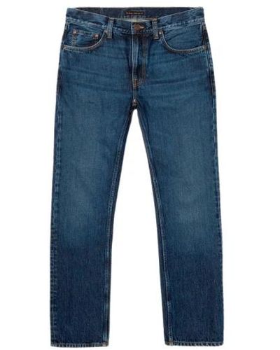Nudie Jeans Gritty jackson jeans in cotone organico - Blu