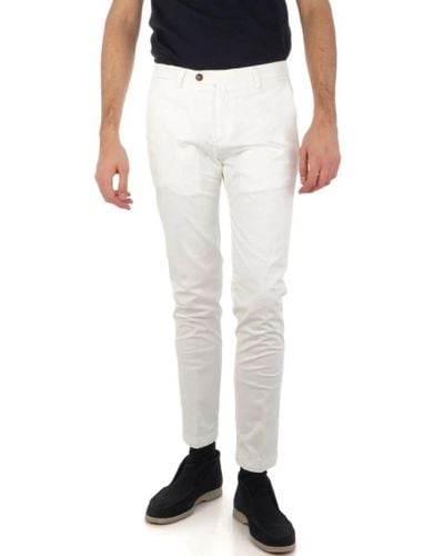BRIGLIA Pantaloni slim fit bianchi - Nero