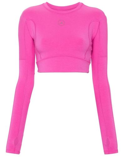 adidas By Stella McCartney Fuchsia es modal-blend top - Pink