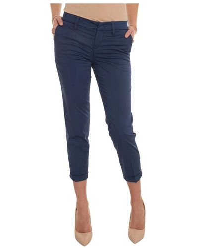 Fay Pantaloni cropped - Blu