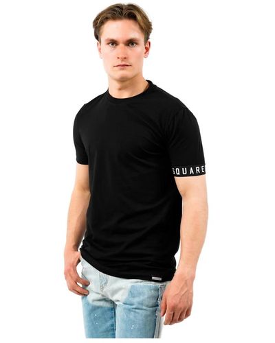 DSquared² Einfaches rundhals t-shirt - Schwarz