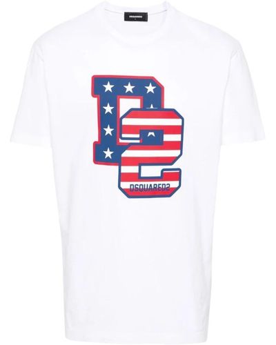 DSquared² Stylische t-shirts für männer und frauen - Weiß