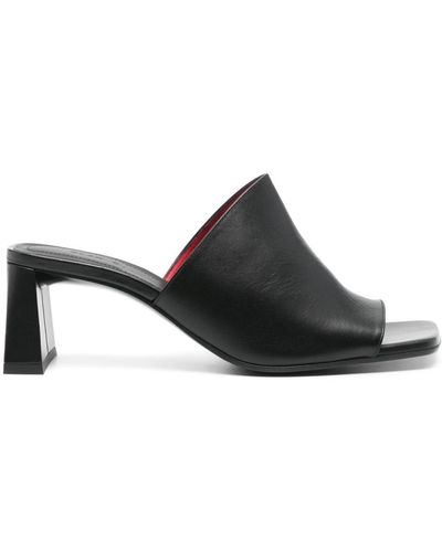 Plan C Shoes > heels > heeled mules - Noir